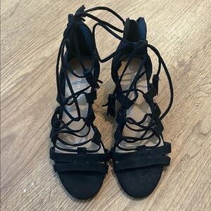 Madden Girl | Black Strappy Women's Heels | Lace Up Heels |